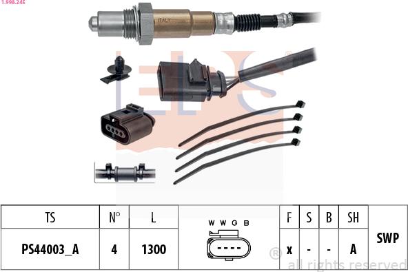 EPS 1.998.245 - Lambdasonde alexcarstop-ersatzteile.com