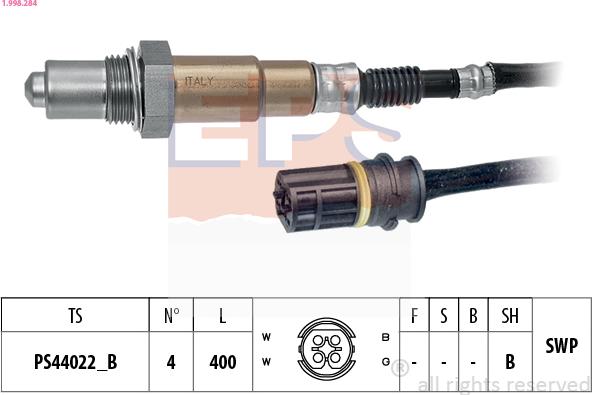 EPS 1.998.284 - Lambdasonde alexcarstop-ersatzteile.com