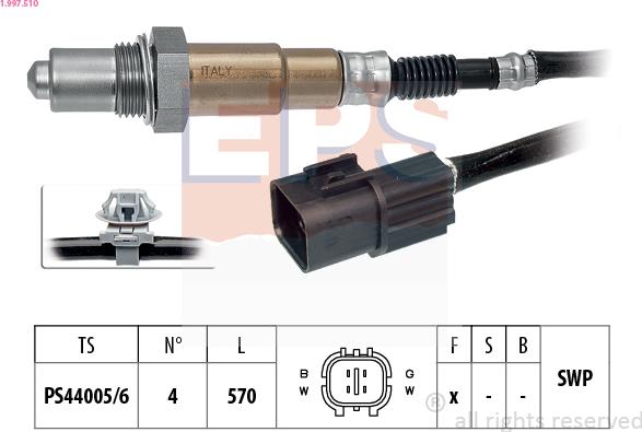 EPS 1.997.510 - Lambdasonde alexcarstop-ersatzteile.com