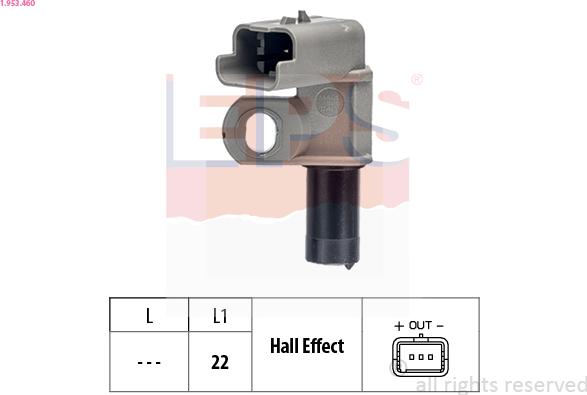 EPS 1.953.460 - Sensor, Nockenwellenposition alexcarstop-ersatzteile.com