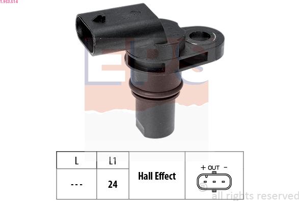 EPS 1.953.514 - Sensor, Nockenwellenposition alexcarstop-ersatzteile.com