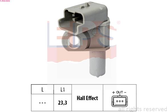 EPS 1.953.632 - Sensor, Nockenwellenposition alexcarstop-ersatzteile.com