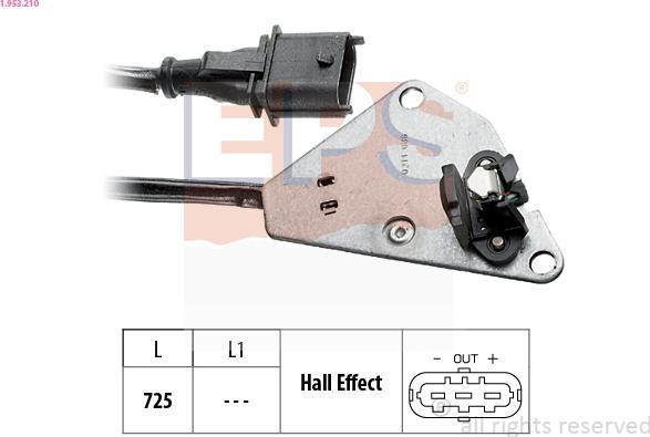 EPS 1.953.210 - Sensor, Nockenwellenposition alexcarstop-ersatzteile.com