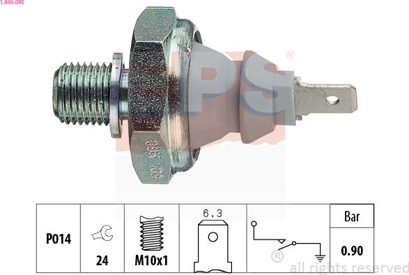 EPS 1.800.095 - Sensor, Öldruck alexcarstop-ersatzteile.com