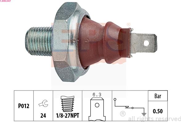 EPS 1.800.047 - Sensor, Öldruck alexcarstop-ersatzteile.com