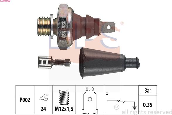 EPS 1.800.060 - Sensor, Öldruck alexcarstop-ersatzteile.com