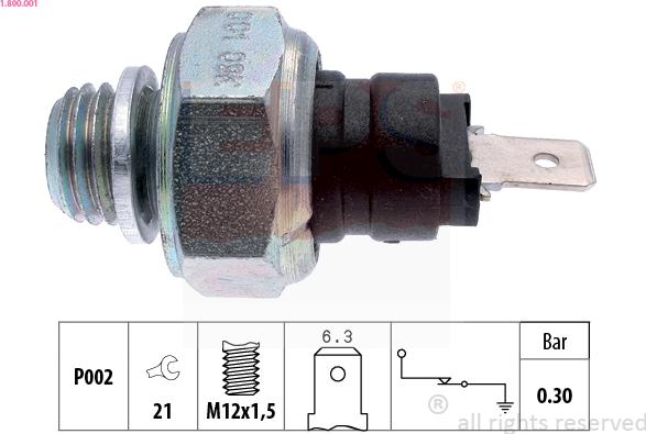 EPS 1.800.001 - Sensor, Öldruck alexcarstop-ersatzteile.com