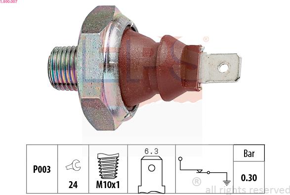 EPS 1.800.007 - Sensor, Öldruck alexcarstop-ersatzteile.com