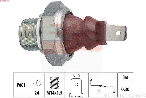 EPS 1.800.023 - Sensor, Öldruck alexcarstop-ersatzteile.com