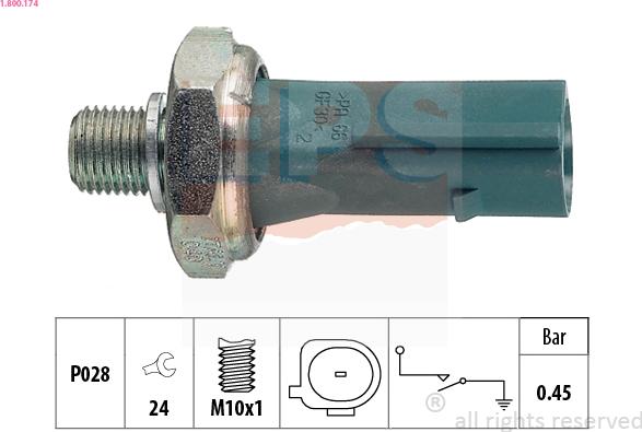 EPS 1.800.174 - Sensor, Öldruck alexcarstop-ersatzteile.com