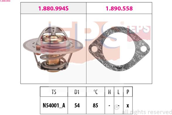 EPS 1.880.994 - Thermostat, Kühlmittel alexcarstop-ersatzteile.com