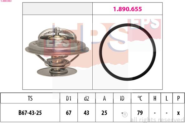 EPS 1.880.983 - Thermostat, Kühlmittel alexcarstop-ersatzteile.com