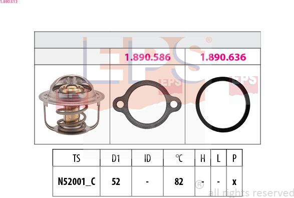 EPS 1.880.513 - Thermostat, Kühlmittel alexcarstop-ersatzteile.com