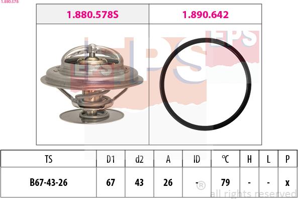 EPS 1.880.578 - Thermostat, Kühlmittel alexcarstop-ersatzteile.com