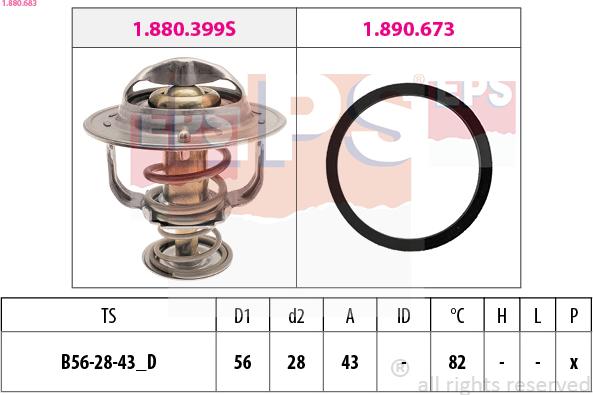 EPS 1.880.683 - Thermostat, Kühlmittel alexcarstop-ersatzteile.com