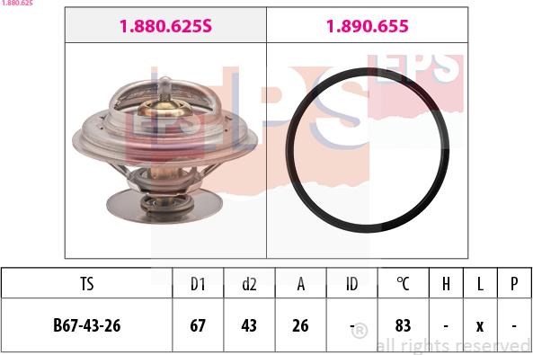 EPS 1.880.625 - Thermostat, Kühlmittel alexcarstop-ersatzteile.com