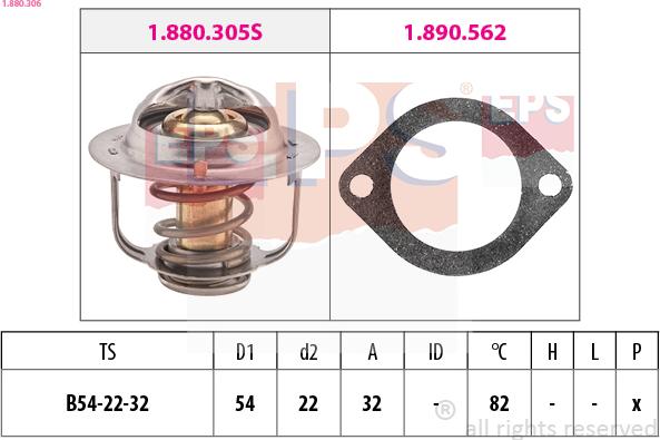 EPS 1.880.306 - Thermostat, Kühlmittel alexcarstop-ersatzteile.com