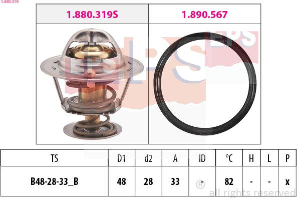 EPS 1.880.319 - Thermostat, Kühlmittel alexcarstop-ersatzteile.com