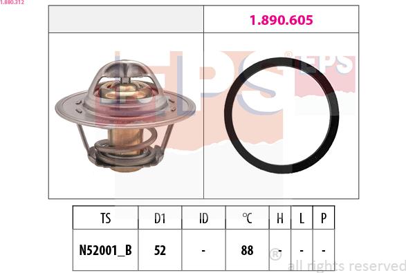 EPS 1.880.312 - Thermostat, Kühlmittel alexcarstop-ersatzteile.com