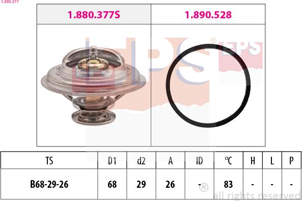 EPS 1.880.377 - Thermostat, Kühlmittel alexcarstop-ersatzteile.com