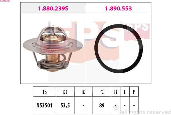 EPS 1.880.290 - Thermostat, Kühlmittel alexcarstop-ersatzteile.com