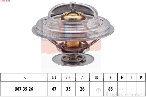 EPS 1.880.258S - Thermostat, Kühlmittel alexcarstop-ersatzteile.com