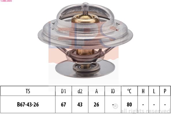 EPS 1.880.260S - Thermostat, Kühlmittel alexcarstop-ersatzteile.com