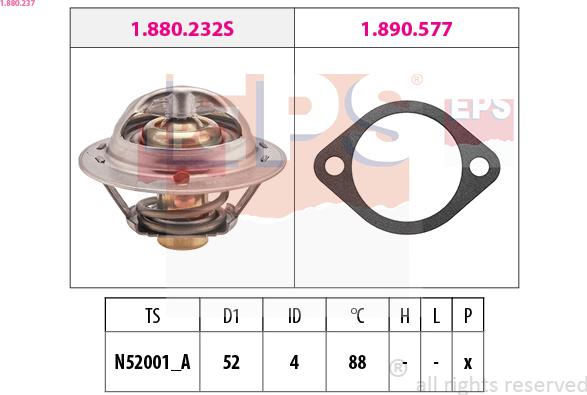 EPS 1.880.237 - Thermostat, Kühlmittel alexcarstop-ersatzteile.com