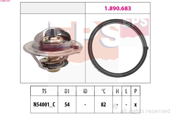 EPS 1.880.727 - Thermostat, Kühlmittel alexcarstop-ersatzteile.com