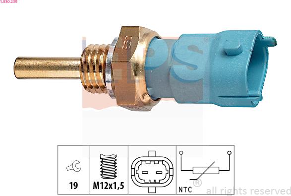 EPS 1.830.239 - Sensor, Öltemperatur alexcarstop-ersatzteile.com