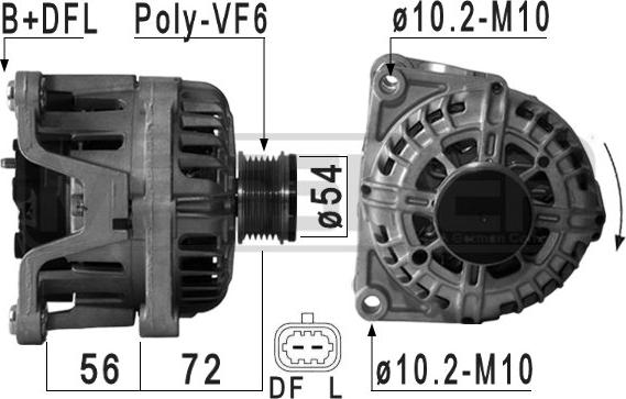 ERA 210943 - Generator alexcarstop-ersatzteile.com