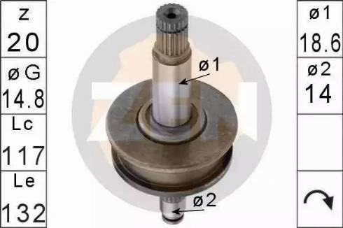 ERA 225440 - Ritzel, Starter alexcarstop-ersatzteile.com