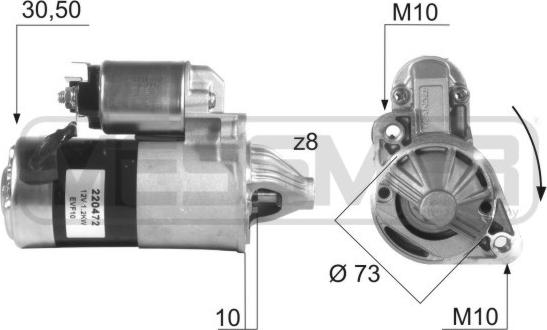 ERA 220472 - Starter alexcarstop-ersatzteile.com