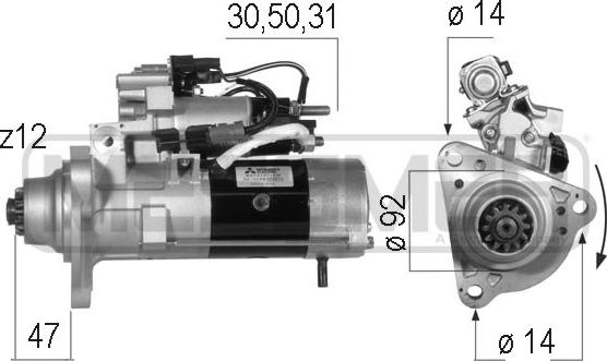 ERA 220562 - Starter alexcarstop-ersatzteile.com