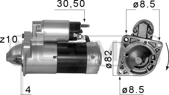 ERA 220580A - Starter alexcarstop-ersatzteile.com