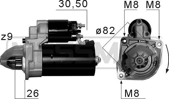 ERA 220663 - Starter alexcarstop-ersatzteile.com