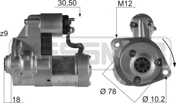 ERA 220048 - Starter alexcarstop-ersatzteile.com