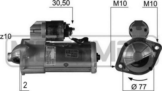 ERA 220349 - Starter alexcarstop-ersatzteile.com