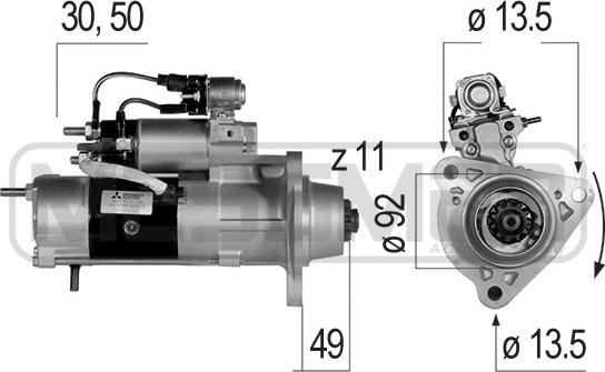 ERA 220343 - Starter alexcarstop-ersatzteile.com