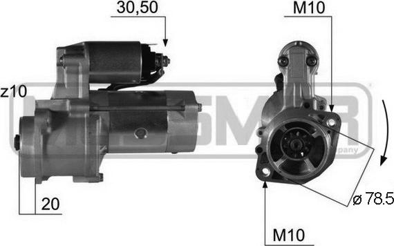 ERA 220350 - Starter alexcarstop-ersatzteile.com