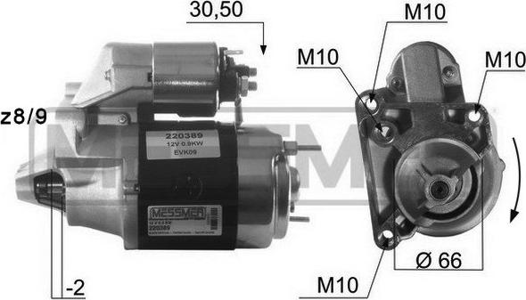 ERA 220389A - Starter alexcarstop-ersatzteile.com