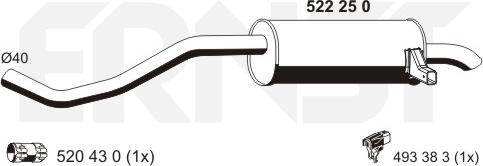 ERNST 522250 - Endschalldämpfer alexcarstop-ersatzteile.com