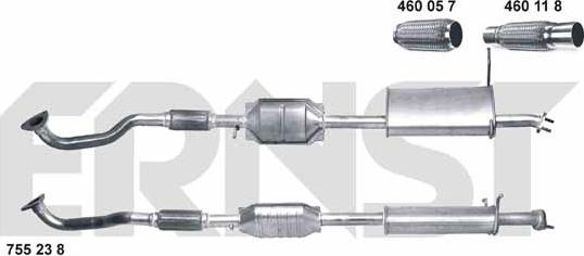 ERNST 755238 - Katalysator alexcarstop-ersatzteile.com