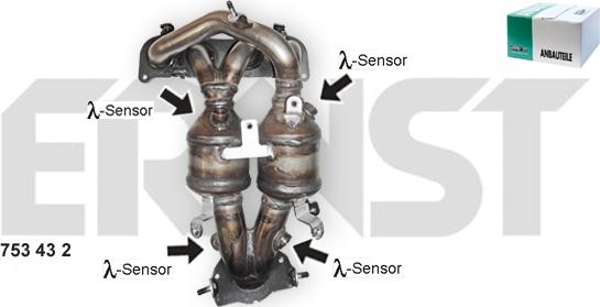 ERNST 753432 - Katalysator alexcarstop-ersatzteile.com