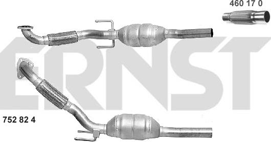 ERNST 752824 - Katalysator alexcarstop-ersatzteile.com