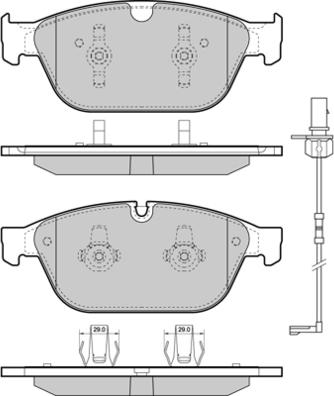 E.T.F. 12-1477 - Bremsbelagsatz, Scheibenbremse alexcarstop-ersatzteile.com