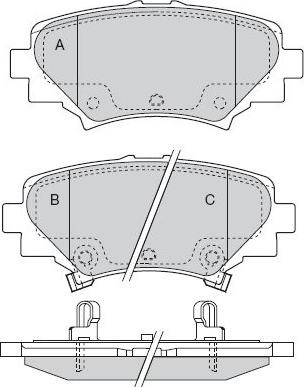 E.T.F. 12-1557 - Bremsbelagsatz, Scheibenbremse alexcarstop-ersatzteile.com