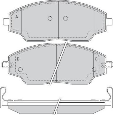 E.T.F. 12-1575 - Bremsbelagsatz, Scheibenbremse alexcarstop-ersatzteile.com