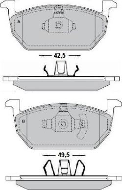 E.T.F. 12-1710 - Bremsbelagsatz, Scheibenbremse alexcarstop-ersatzteile.com