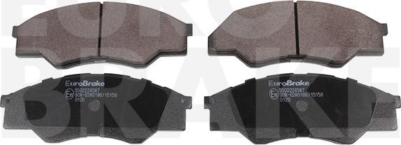 Eurobrake 5502224587 - Bremsbelagsatz, Scheibenbremse alexcarstop-ersatzteile.com